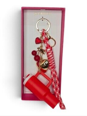 ❤️▪️Persimmon ▪️ Beautiful Tumbler, Cherry Heart Bag Charm Or Key Chain